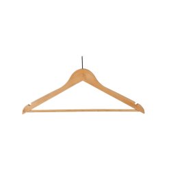 50 pcs Wooden anti-theft hotel hanger 44,5cm with trouser bar