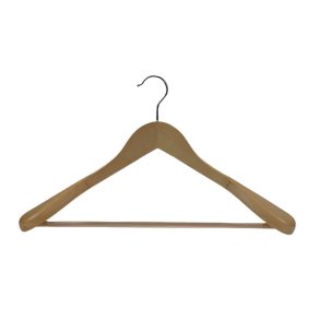 24 pcs Wooden suit hanger 45cm with broad ends & bar