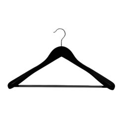 24 pcs Wooden suit hanger 45cm with broad ends &amp; bar