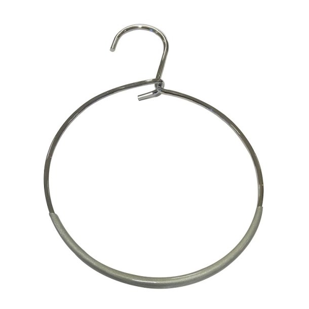 Trkldering m/fast krog i chrom og gr nonslip (16540)