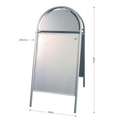 Gadeskilt 70x100cm Expo Gotik, fs i 3 farver (Model 100)