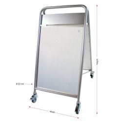 Gadeskilt 60x84cm Expo Sign Lux med logoplade (Model 108)