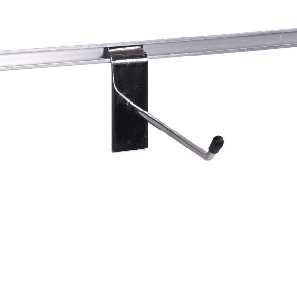 10 stk Varekrog til rillepanel 15cm, chrom