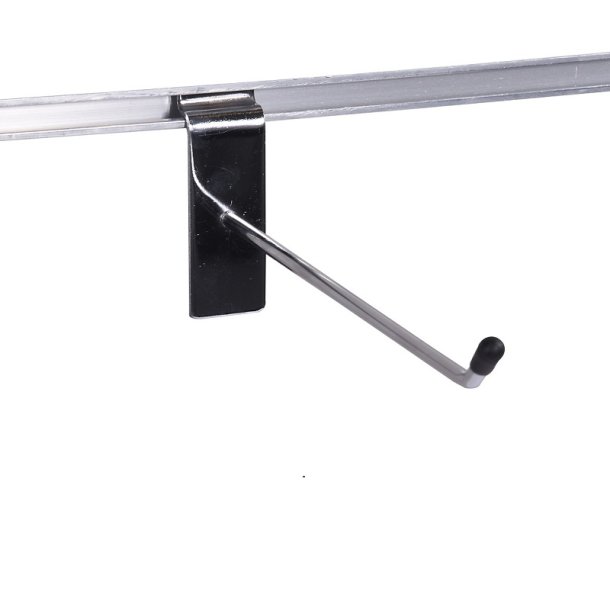 10 stk Varekrog til rillepanel 20cm, chrom