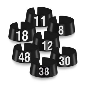 50 stk Strrelsesbrikker Classic, sort med hvid skrift