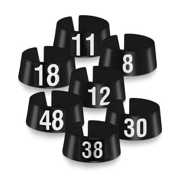 50 stk Strrelsesbrikker Classic, sort med hvid skrift