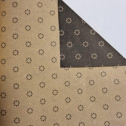 Gift wrap, brown kraft w/small dots, 50cm x 100m