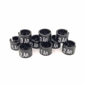 100 stk Strrelsesbrikker mini, sort med hvid skrift (1R, A, B)