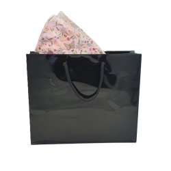 150 stk Brepose papir, sort m/hank, str. 30x25x10cm