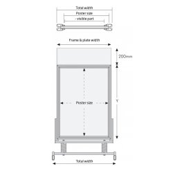 Gadeskilt Wind Line Lux, fs i 3 strrelser (Model 125)