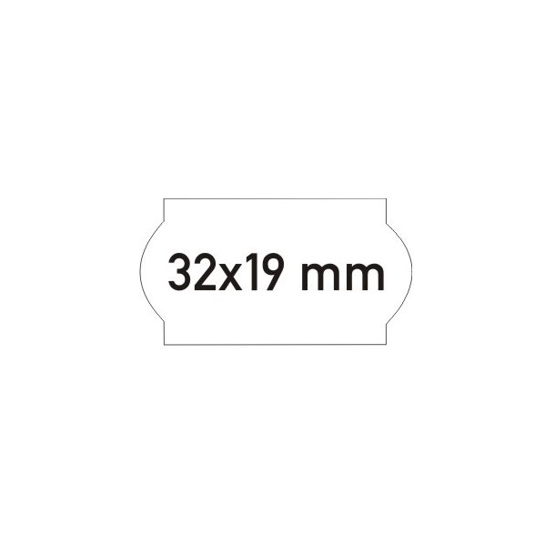 30 rl Etiketter 32x19mm hvid t/Blitz L27 prispistol