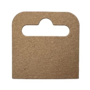 Hangtabs med kl�b, brun pap, str 50x50mm