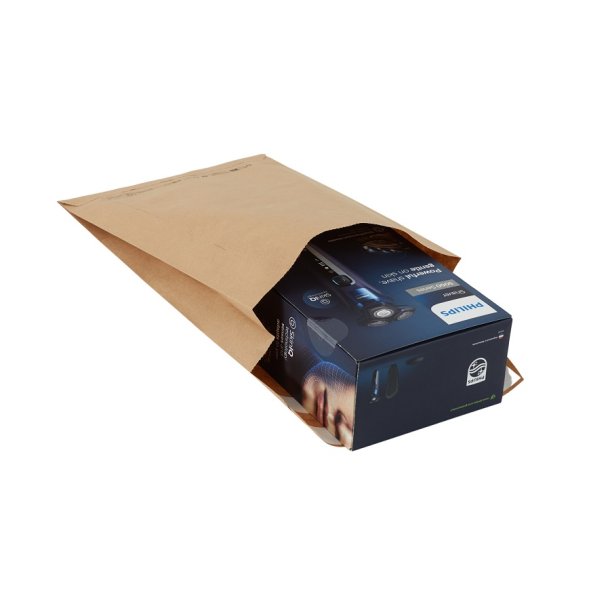 100 stk E-handelspose i FSC papir, brun 230x340/40mm