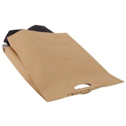 140 stk E-handelspose m/hndtag i FSC papir, brun 450x620/150mm